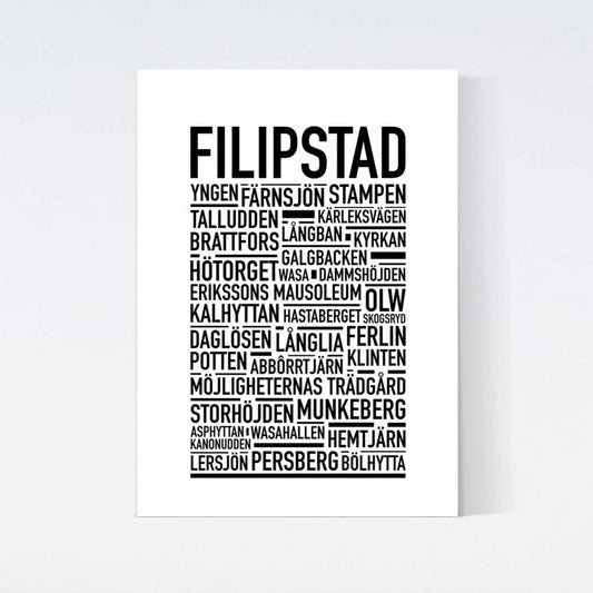 Filipstad Text Poster