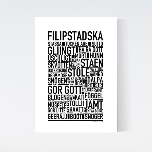 Filipstadska Dialekt Text Poster