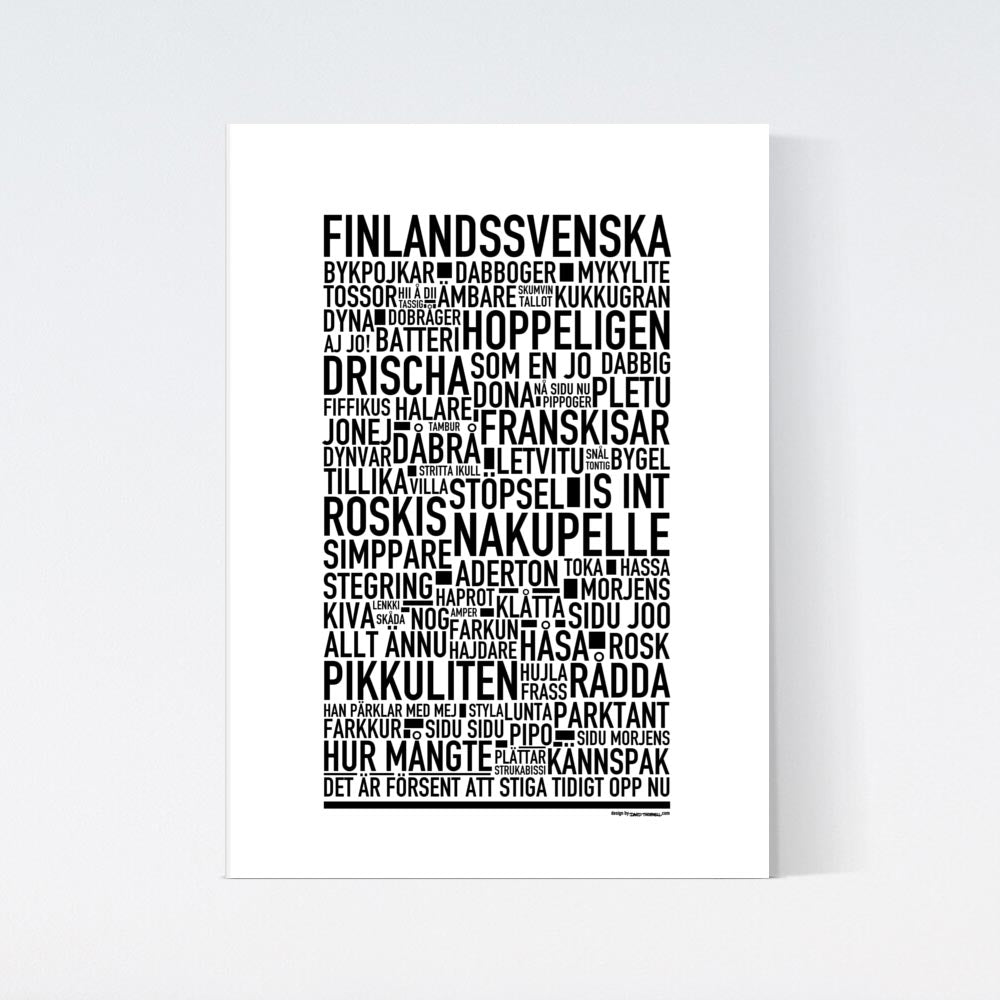 Finlandssvenska Dialekt Text Poster