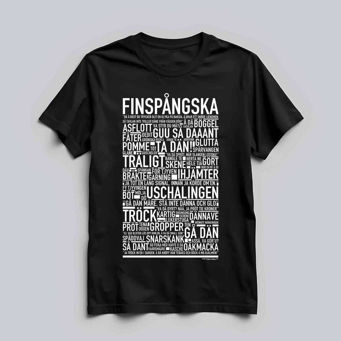 Finspångska Dialekt Text T-shirt