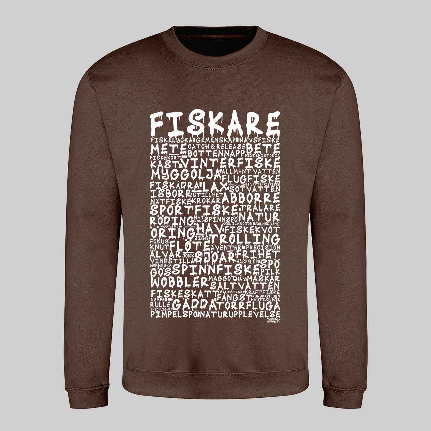 Fiskare Graffiti Text Sweatshirt