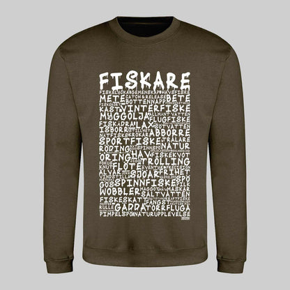 Fiskare Graffiti Text Sweatshirt