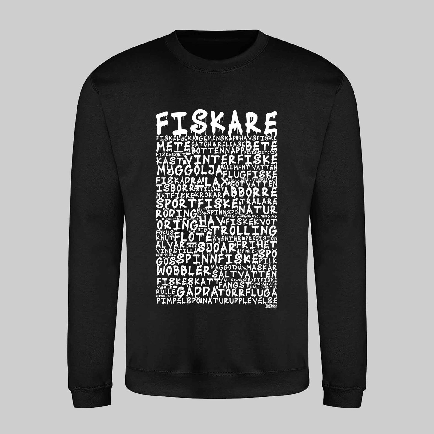 Fiskare Graffiti Text Sweatshirt