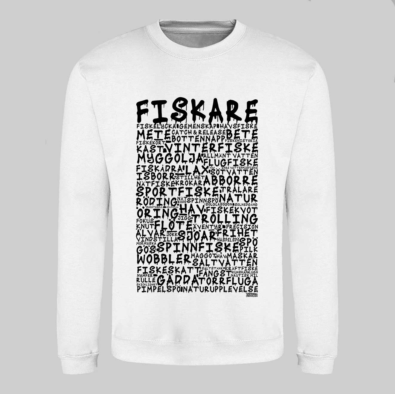 Fiskare Graffiti Text Sweatshirt