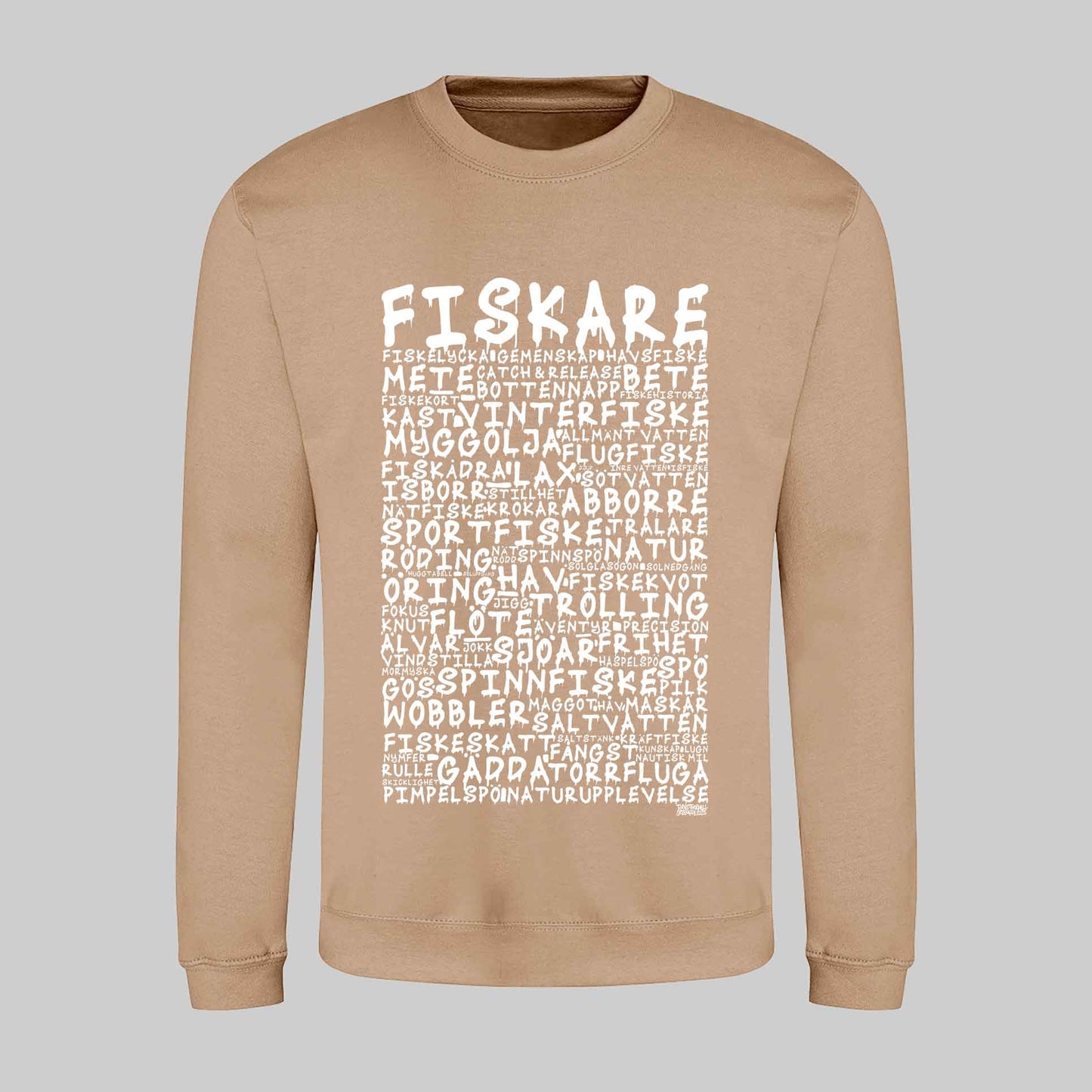 Fiskare Graffiti Text Sweatshirt