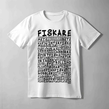 Fiskare Graffiti Text T-shirt