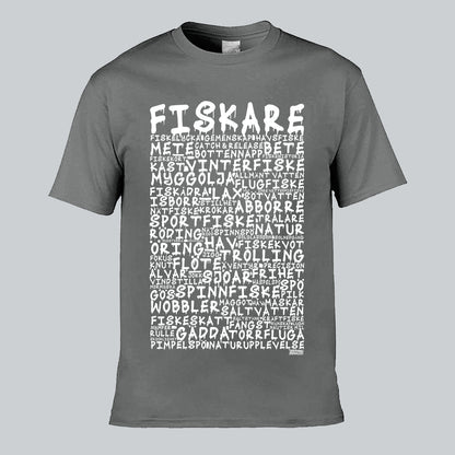 Fiskare Graffiti Text T-shirt