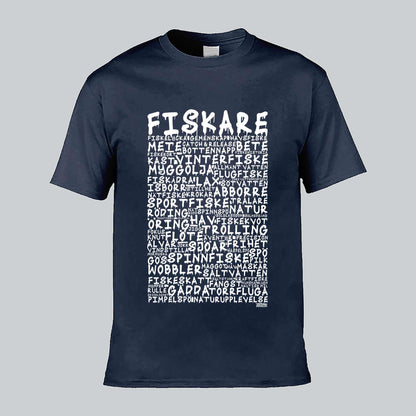 Fiskare Graffiti Text T-shirt