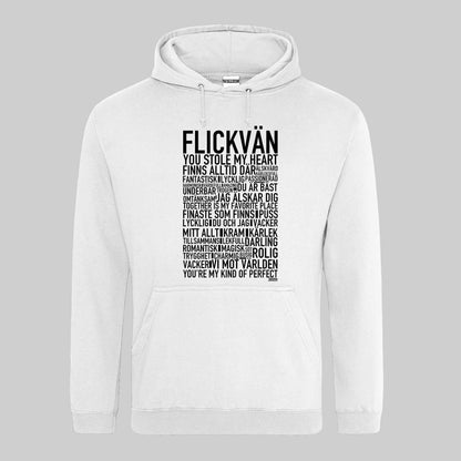 Flickvän Text Hoodie