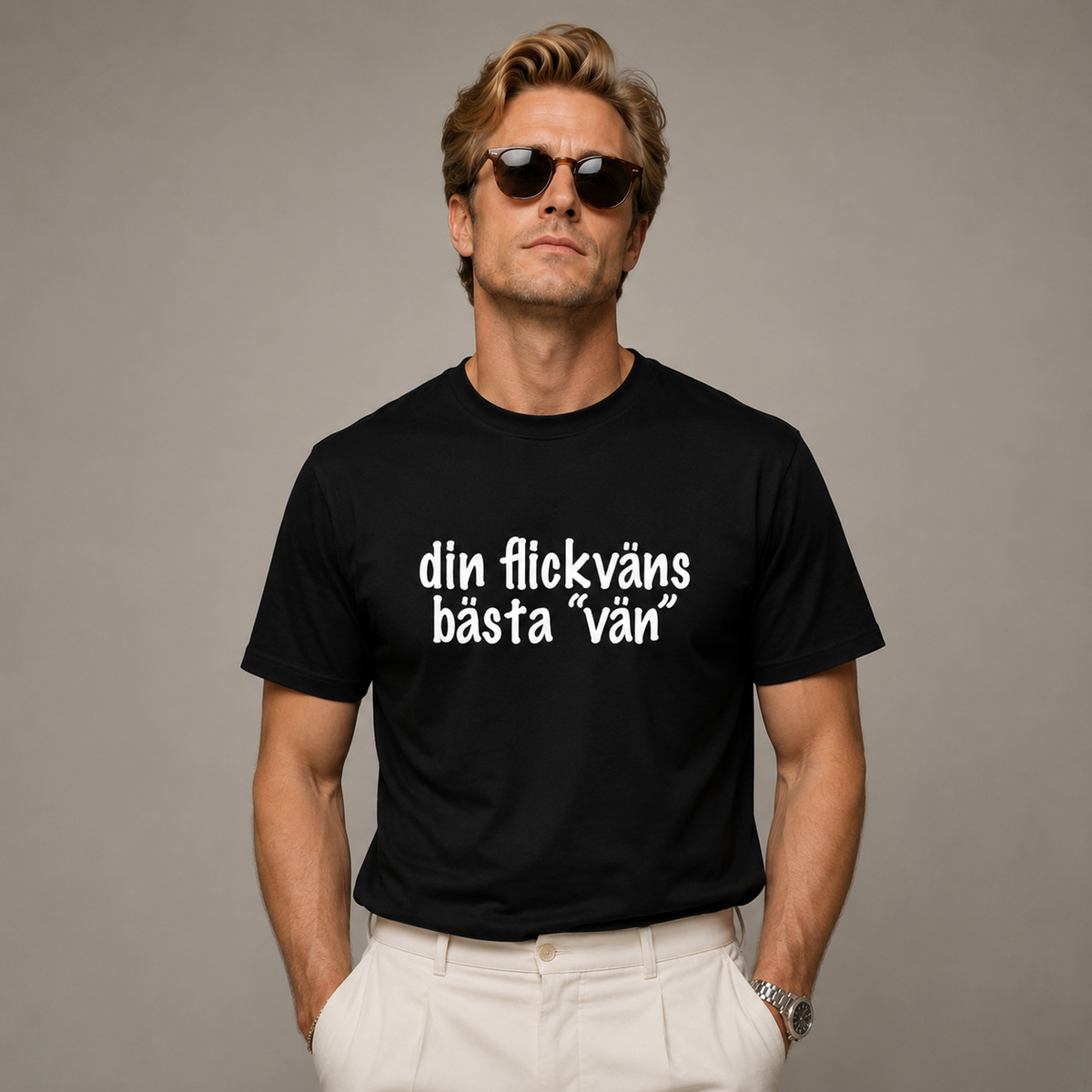 Din Flickväns Bästa "Vän" T-shirt