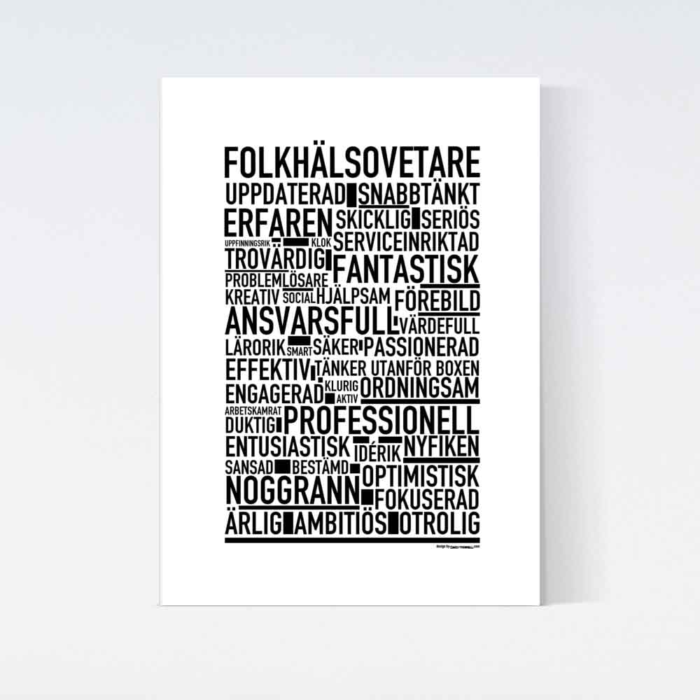 Folkhälsovetare Text Poster