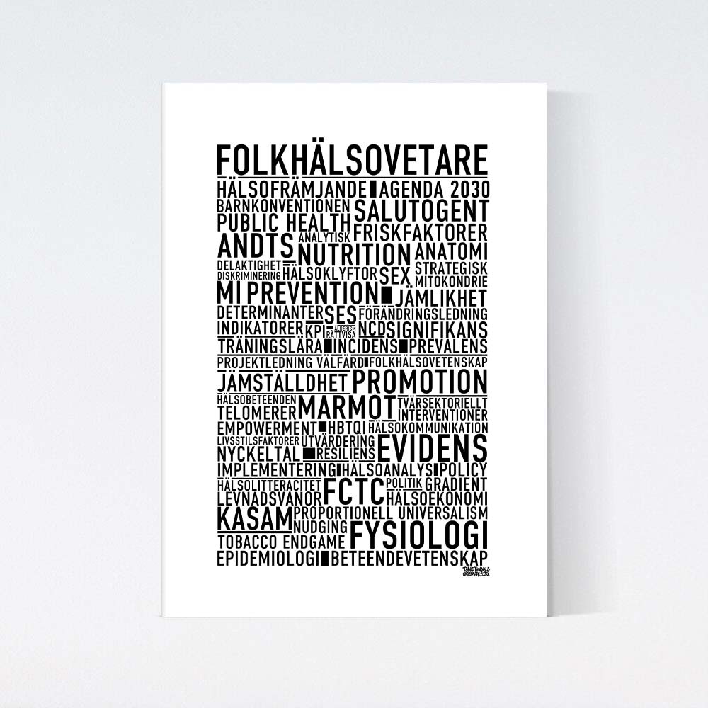 Folkhälsovetare Text Poster