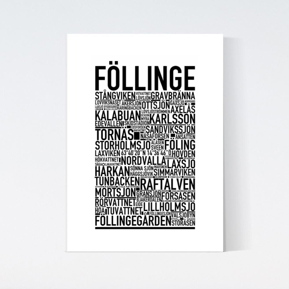 Föllinge Text Poster