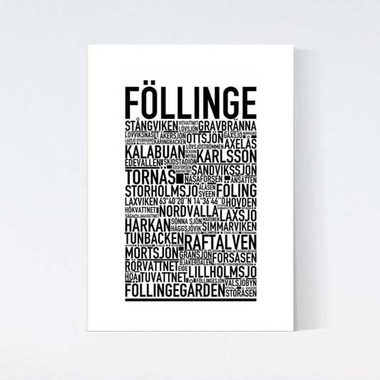 Föllinge Text Poster
