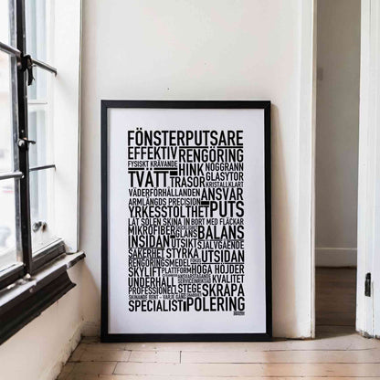 Fönsterputsare Text Poster