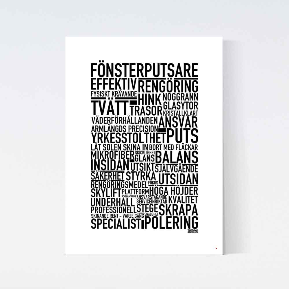 Fönsterputsare Text Poster