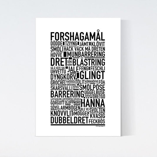 Forshagamål Dialekt Text Poster