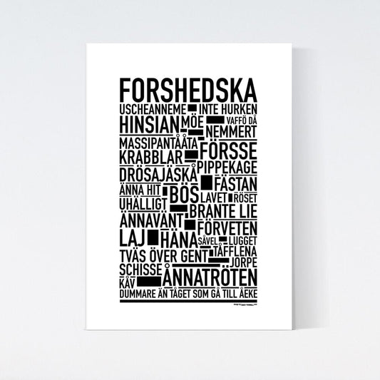 Forshedska Dialekt Text Poster