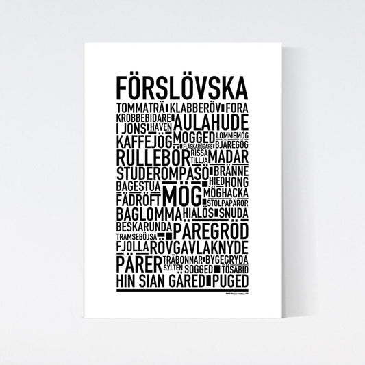 Förslövska Dialekt Text Poster