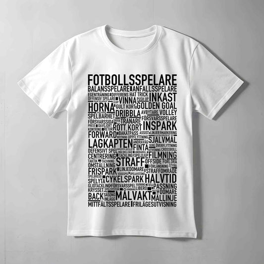 Fotbollsspelare Text T-shirt