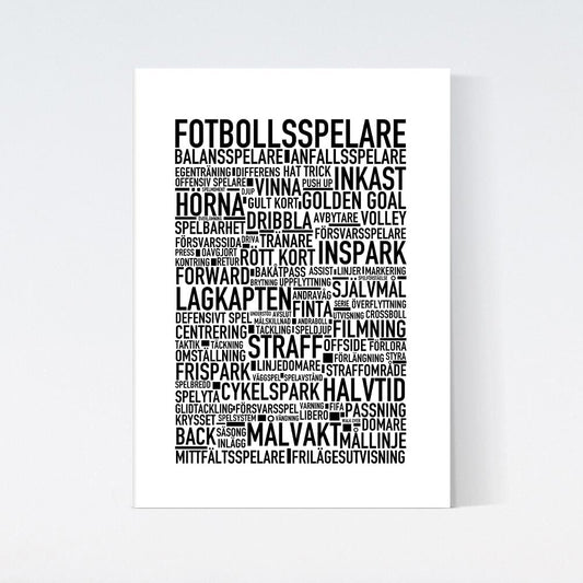 Fotbollsspelare Text Poster