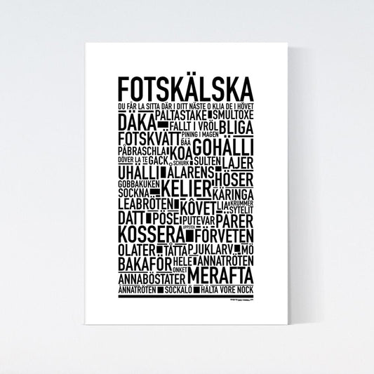 Fotskälska Dialekt Text Poster