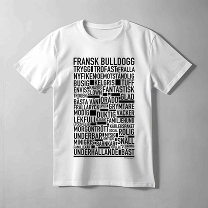 Fransk Bulldogg Text T-shirt