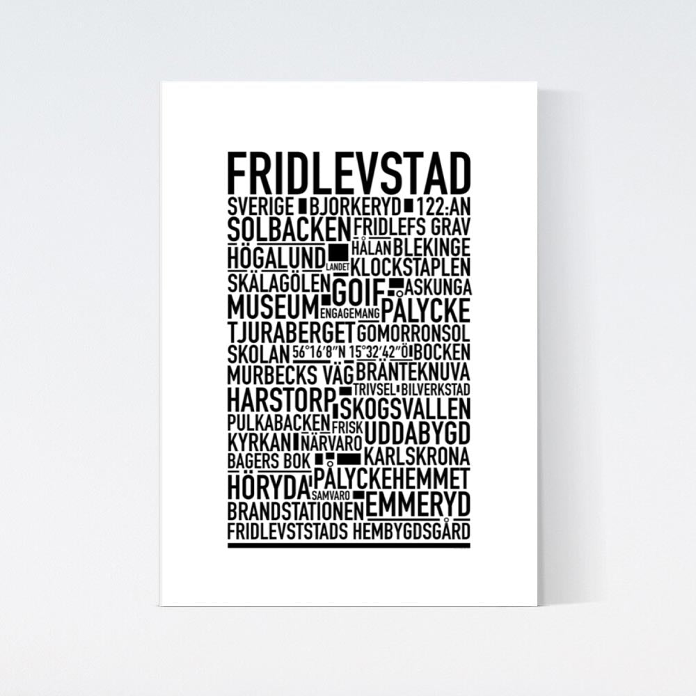 Fridlevstad Text Poster