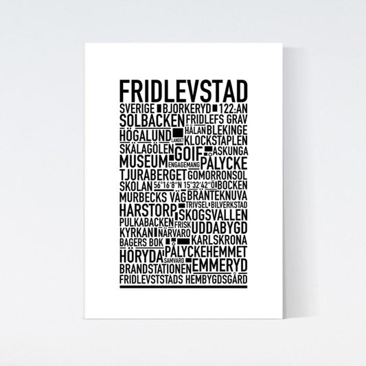 Fridlevstad Text Poster