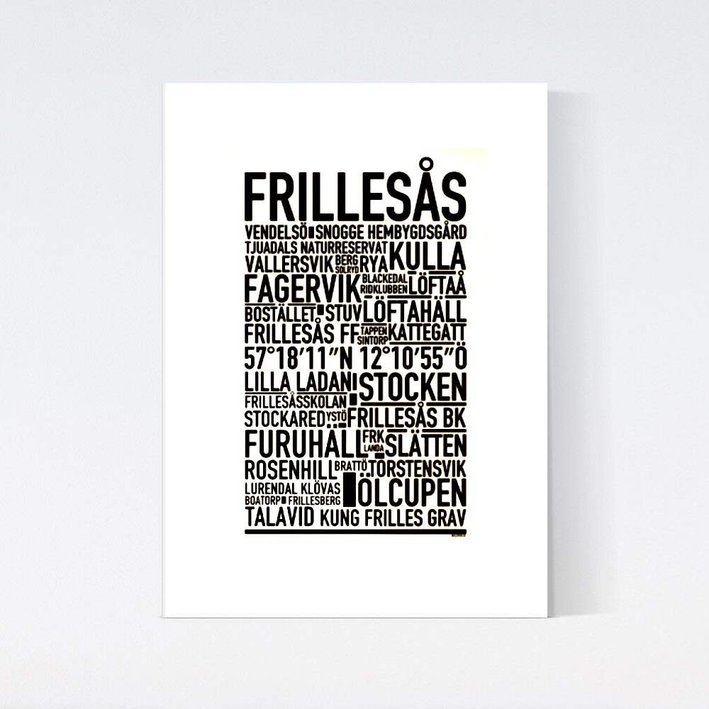 Frillesås Text Poster
