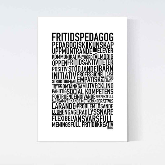 Fritidspedagog 2025 Text Poster