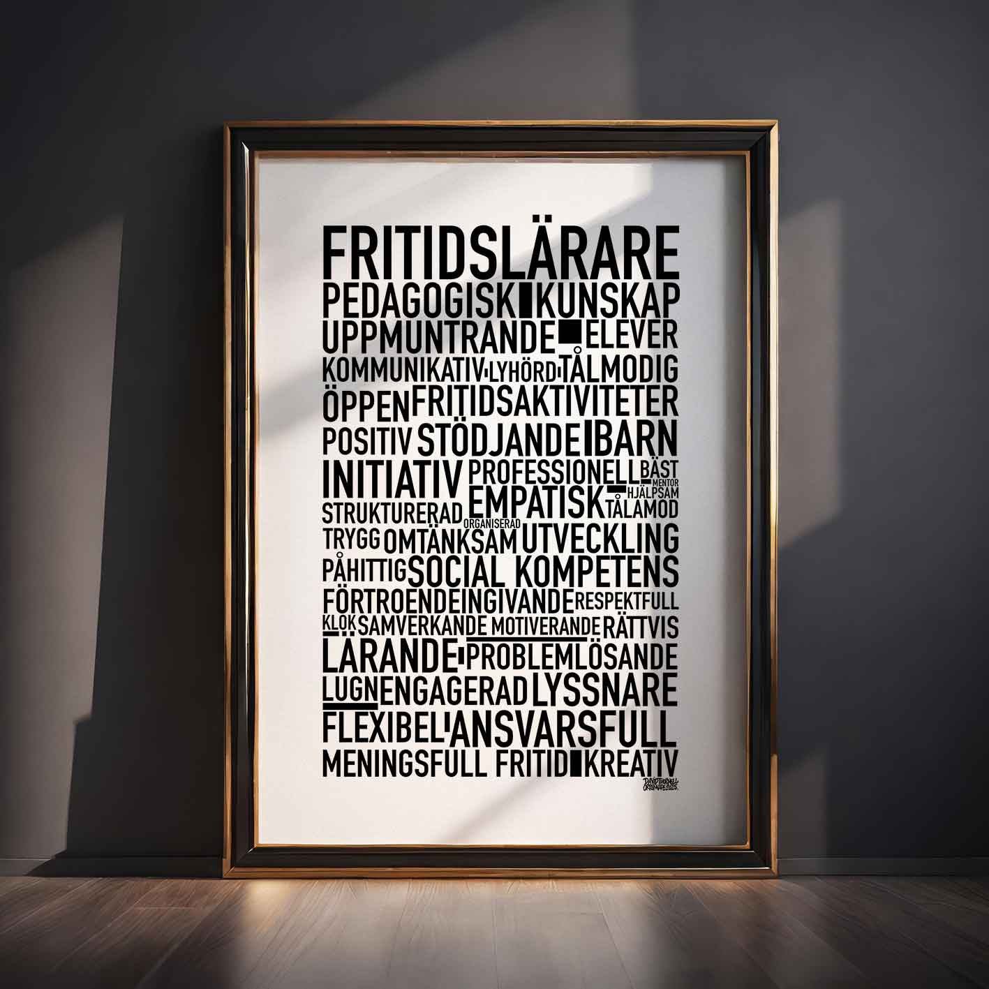 Fritidslärare 2025 Text Poster