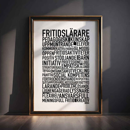 Fritidslärare 2025 Text Poster