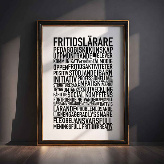 Fritidslärare 2025 Text Poster
