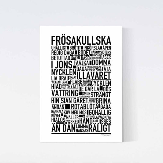 Frösakullska Dialekt Text Poster