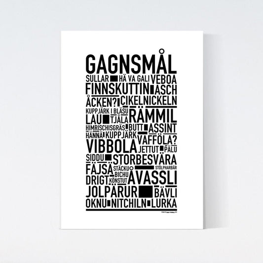 Gagnsmål Dialekt Text Poster