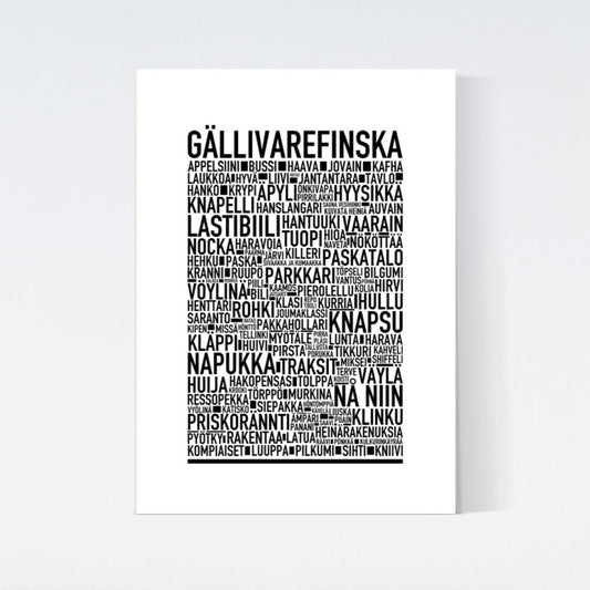 Gällivarefinska Dialekt Text Poster