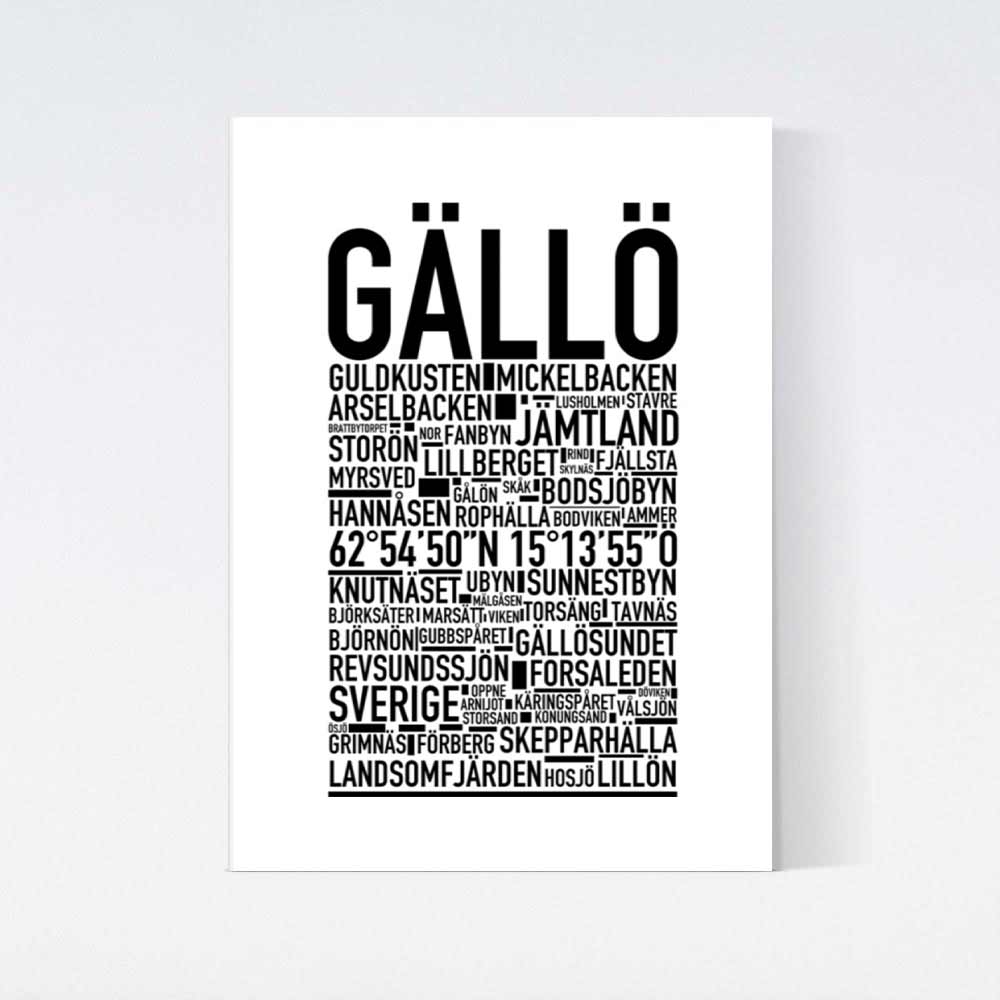 Gällö Text Poster