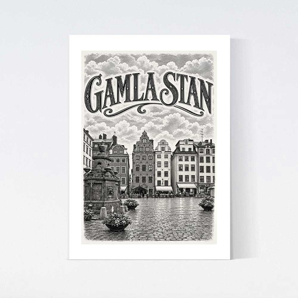 Gamla Stan Stockholm Nostalgi Poster