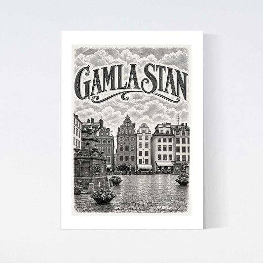 Gamla Stan Stockholm Nostalgi Poster
