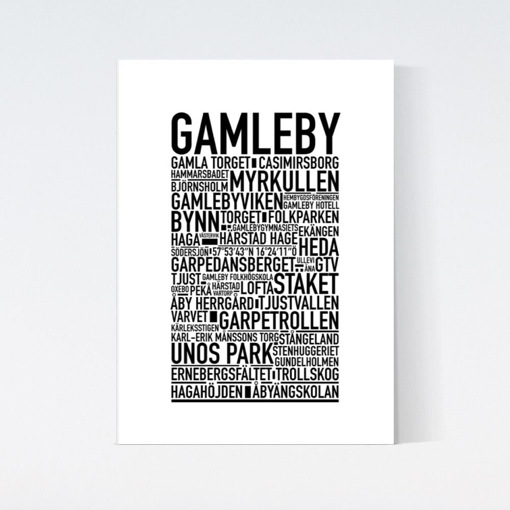 Gamleby Text Poster