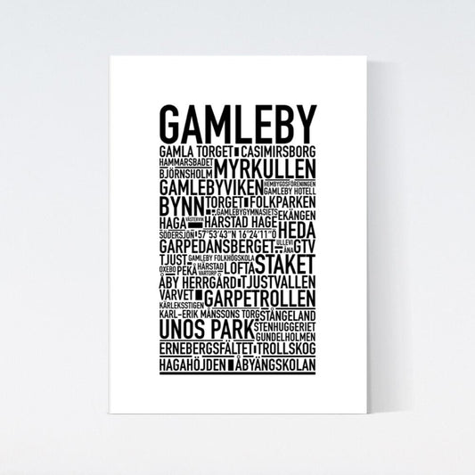 Gamleby Text Poster