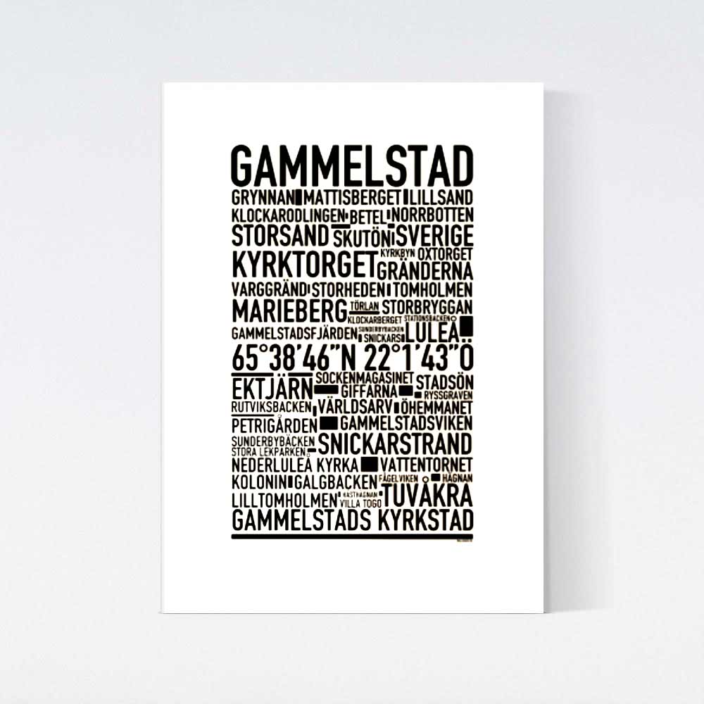 Gammelstad Text Poster