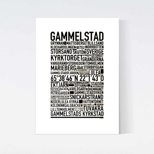 Gammelstad Text Poster
