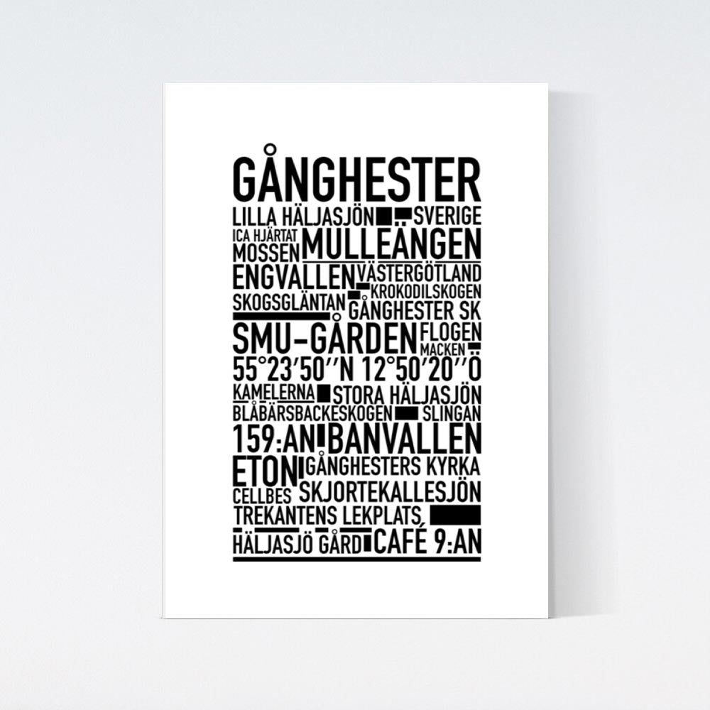 Gånghester Text Poster