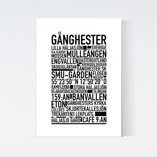 Gånghester Text Poster
