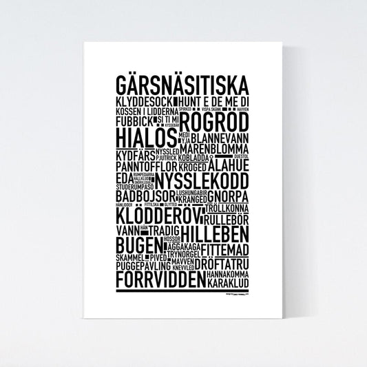 Gärsnäsitiska Dialekt Text Poster