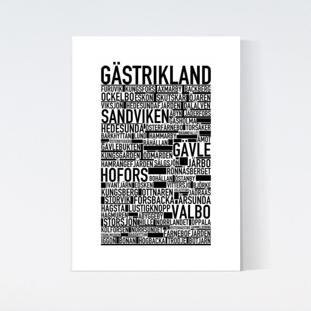Gästrikland Landskap Text Poster