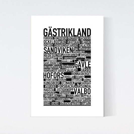 Gästrikland Landskap Text Poster