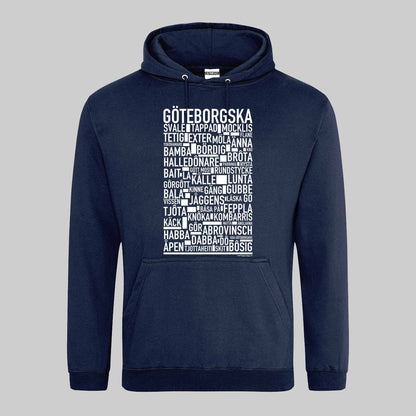 Göteborgska Dialekt Text Hoodie